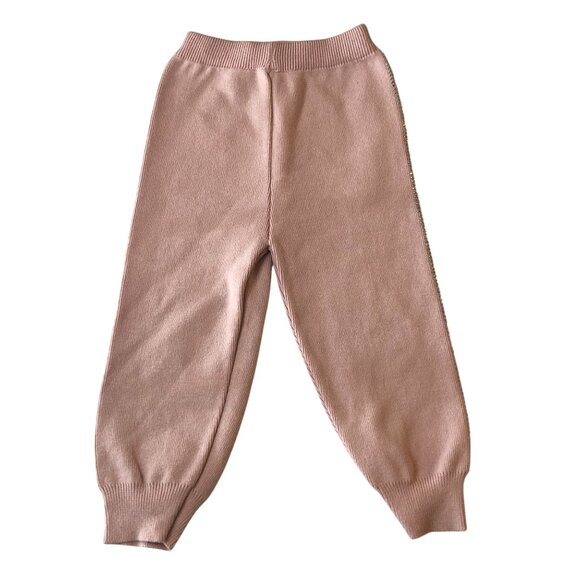 Beau Kid Girl Knit Sweatsuit Hoodie Jogger Pants Rhinestones Pink 3-4 Years - Picture 5 of 6